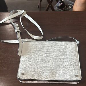 White Leather Crossbody Bag